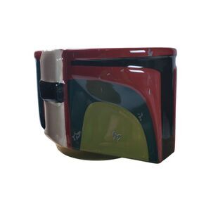 Star Wars Boba Fett Battle Helmet Mug Distressed Battle Scars Ceramic Cup